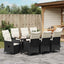 Have Spisebordssæt 9 stk. Sort polyrattan