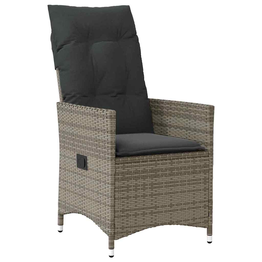 Have Spisebordssæt 9 stk. Grå polyrattan