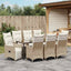 Have Spisebordssæt 9 stk. Beige polyrattan