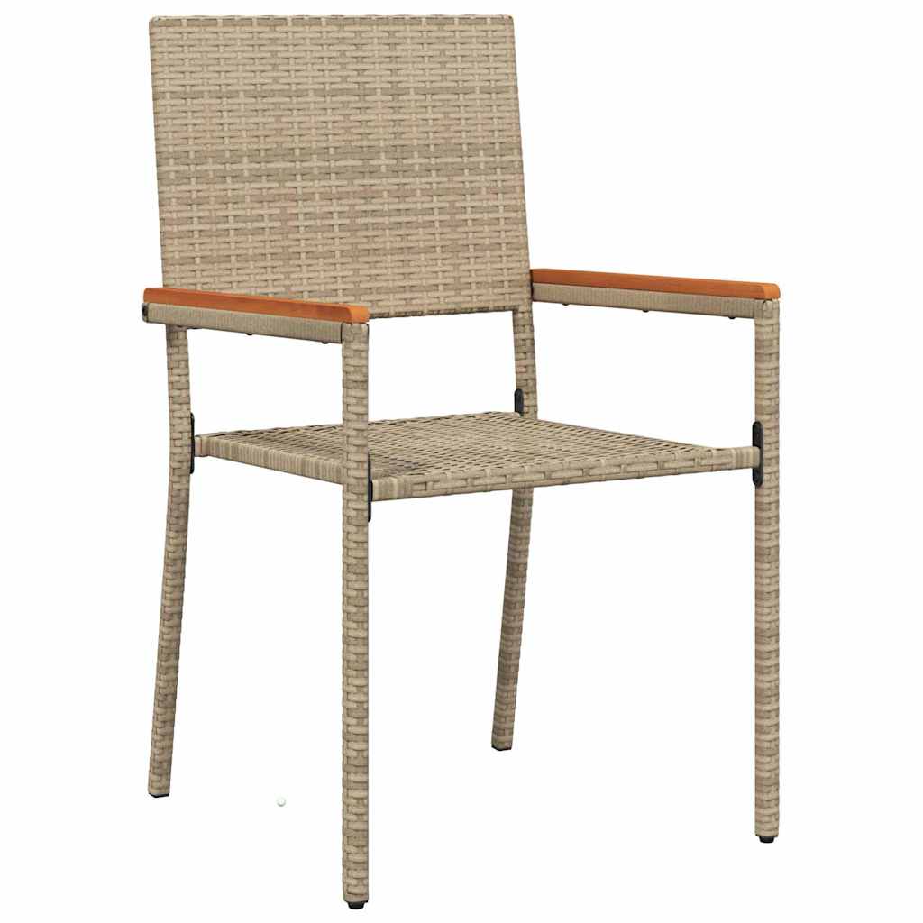 Have Spisebordssæt 9 stk. Beige polyrattan