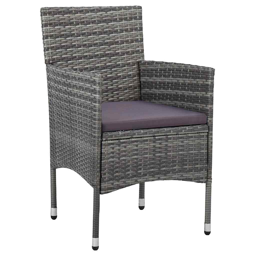 Have Spisebordssæt 3 stk. Grå polyrattan