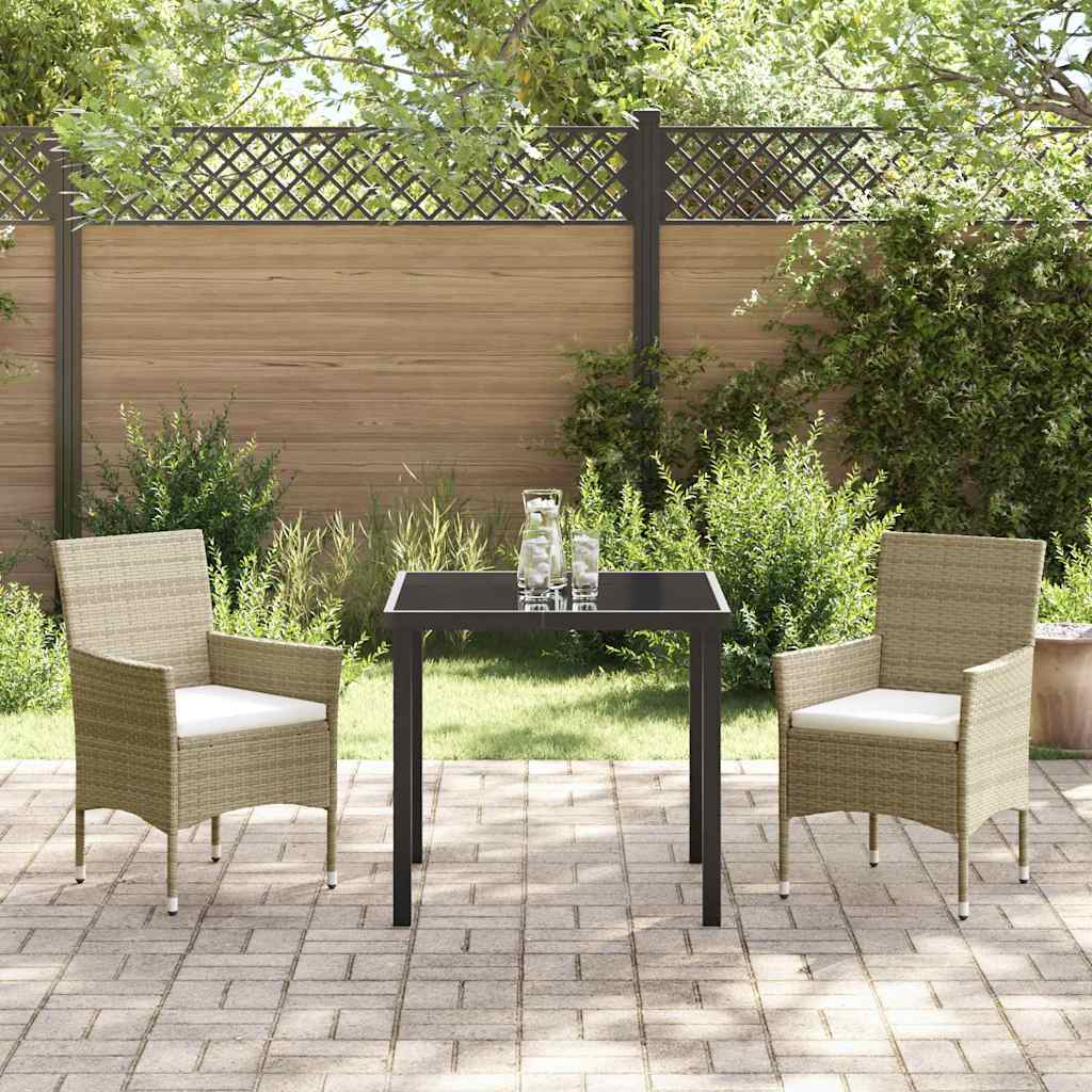 Have Spisebordssæt 3 stk. Beige polyrattan