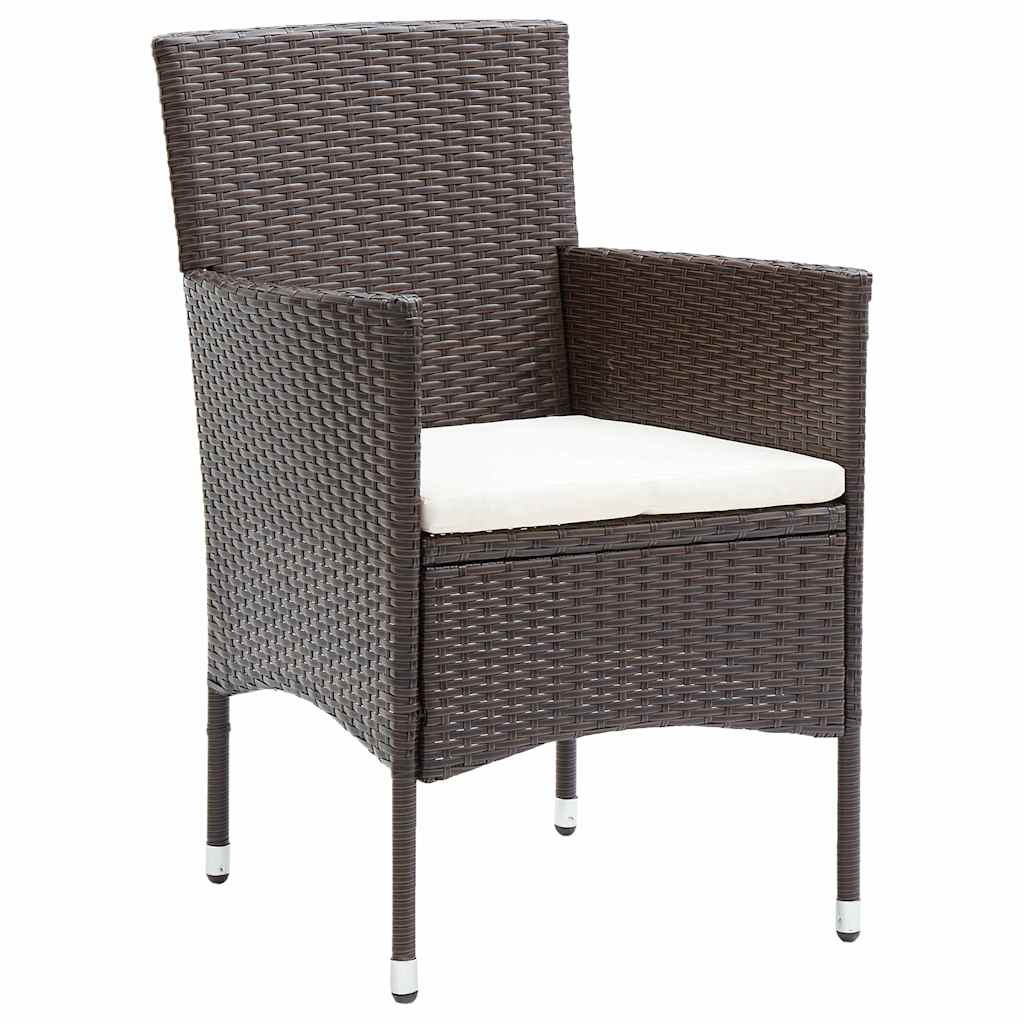 Have Spisebordssæt 9 stk. Brun polyrattan