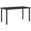Have Spisebordssæt 5 stk. Sort polyrattan