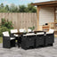 Have Spisebordssæt 9 stk. Sort polyrattan