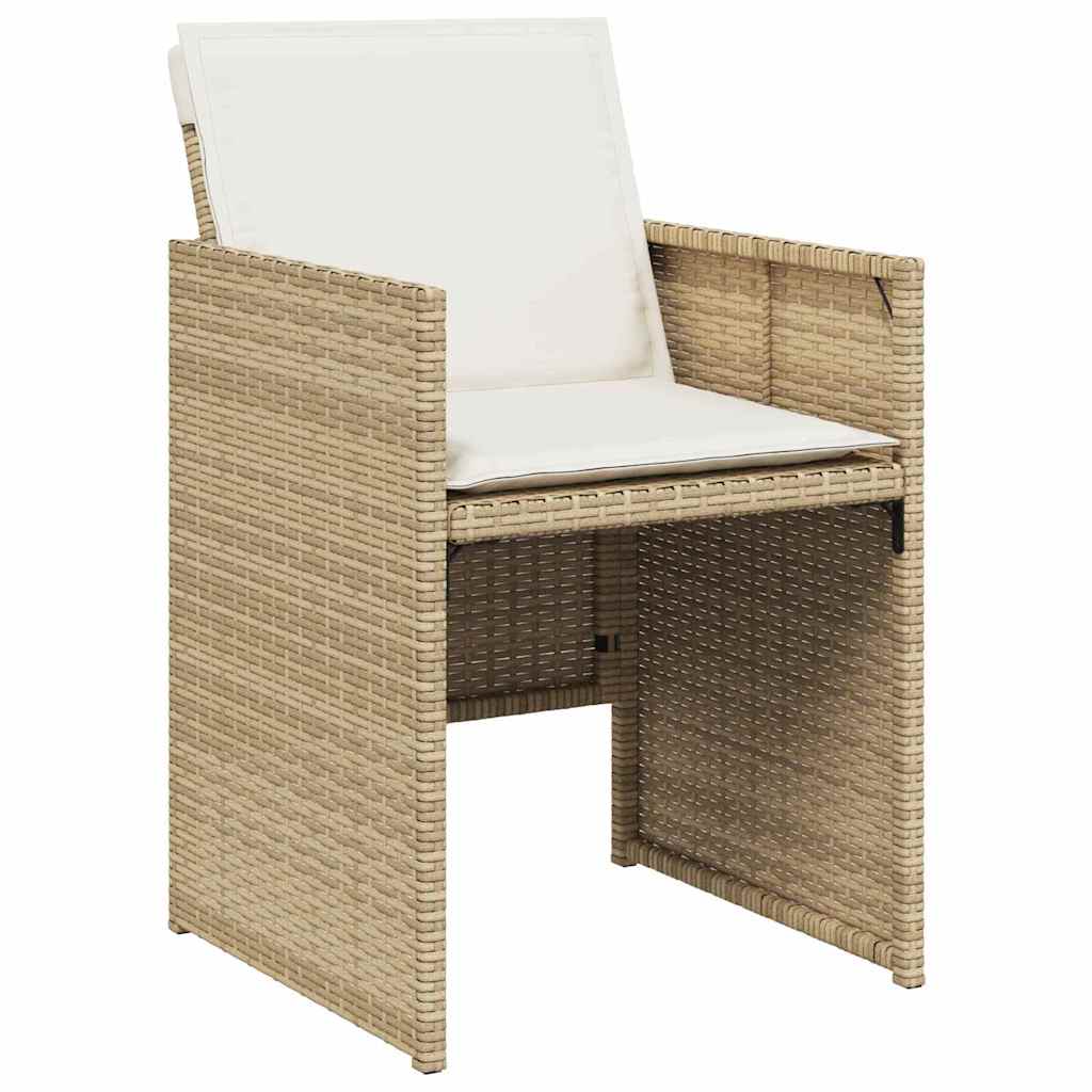 Have Spisebordssæt 9 stk. Beige polyrattan