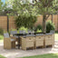 Have Spisebordssæt 9 stk. Beige polyrattan