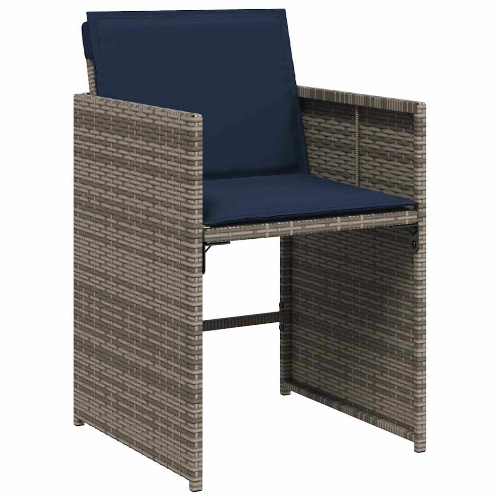 Have Spisebordssæt 5 stk. Grå polyrattan