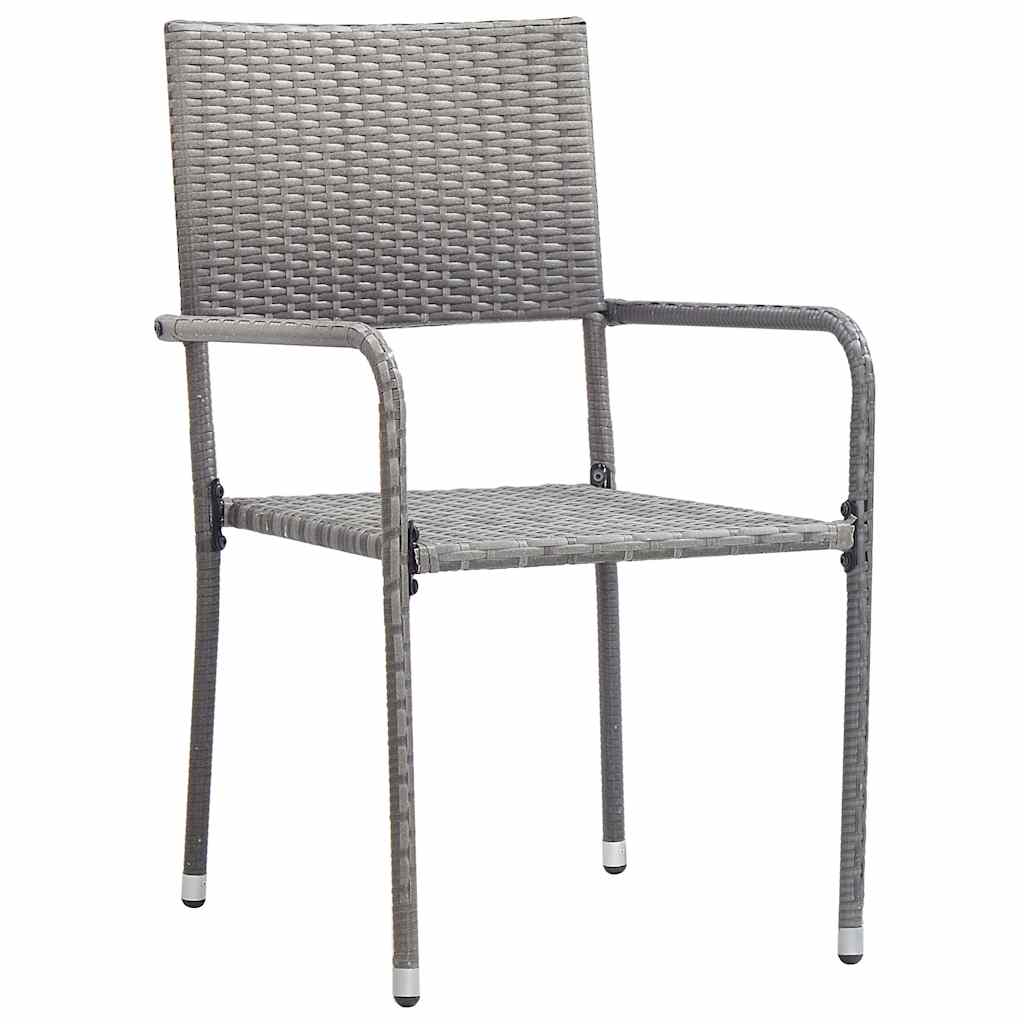 Have Spisebordssæt 5 stk. Grå polyrattan