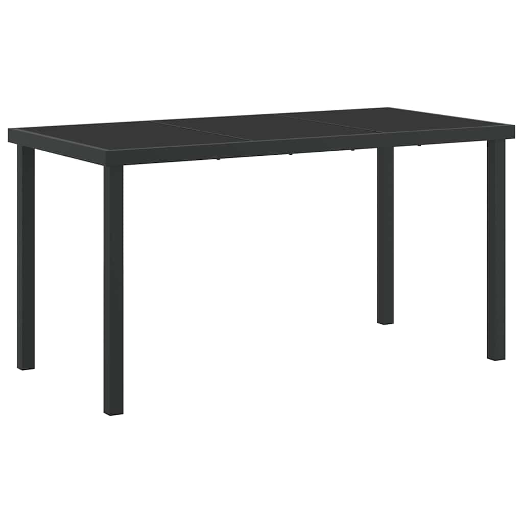 Have Spisebordssæt 5 stk. Sort polyrattan
