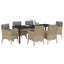 Have Spisebordssæt 7 stk. Beige polyrattan
