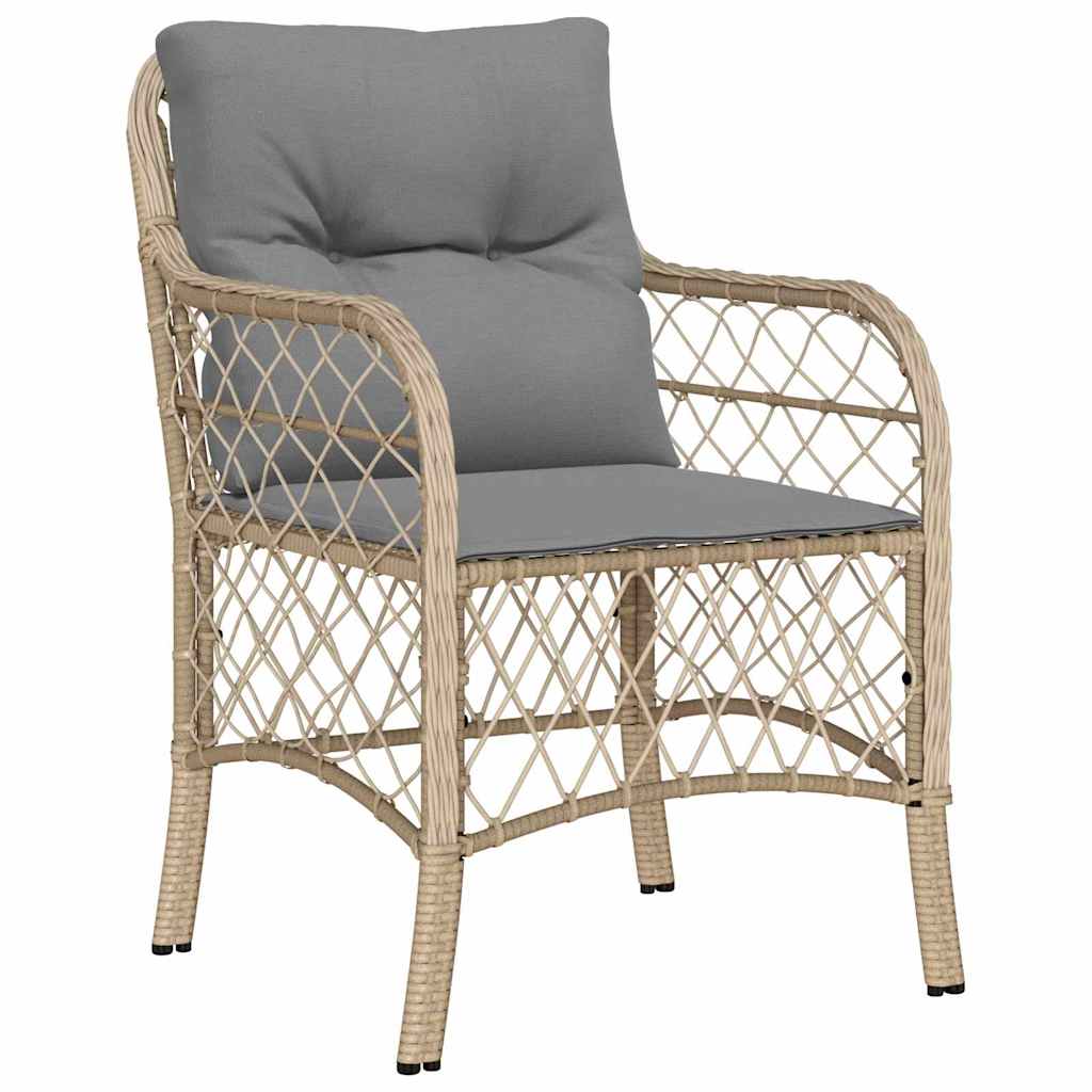Have Spisebordssæt 5 stk. Beige polyrattan