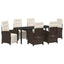 Have Spisebordssæt 7 stk. Brun polyrattan