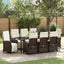 Have Spisebordssæt 9 stk. Brun polyrattan