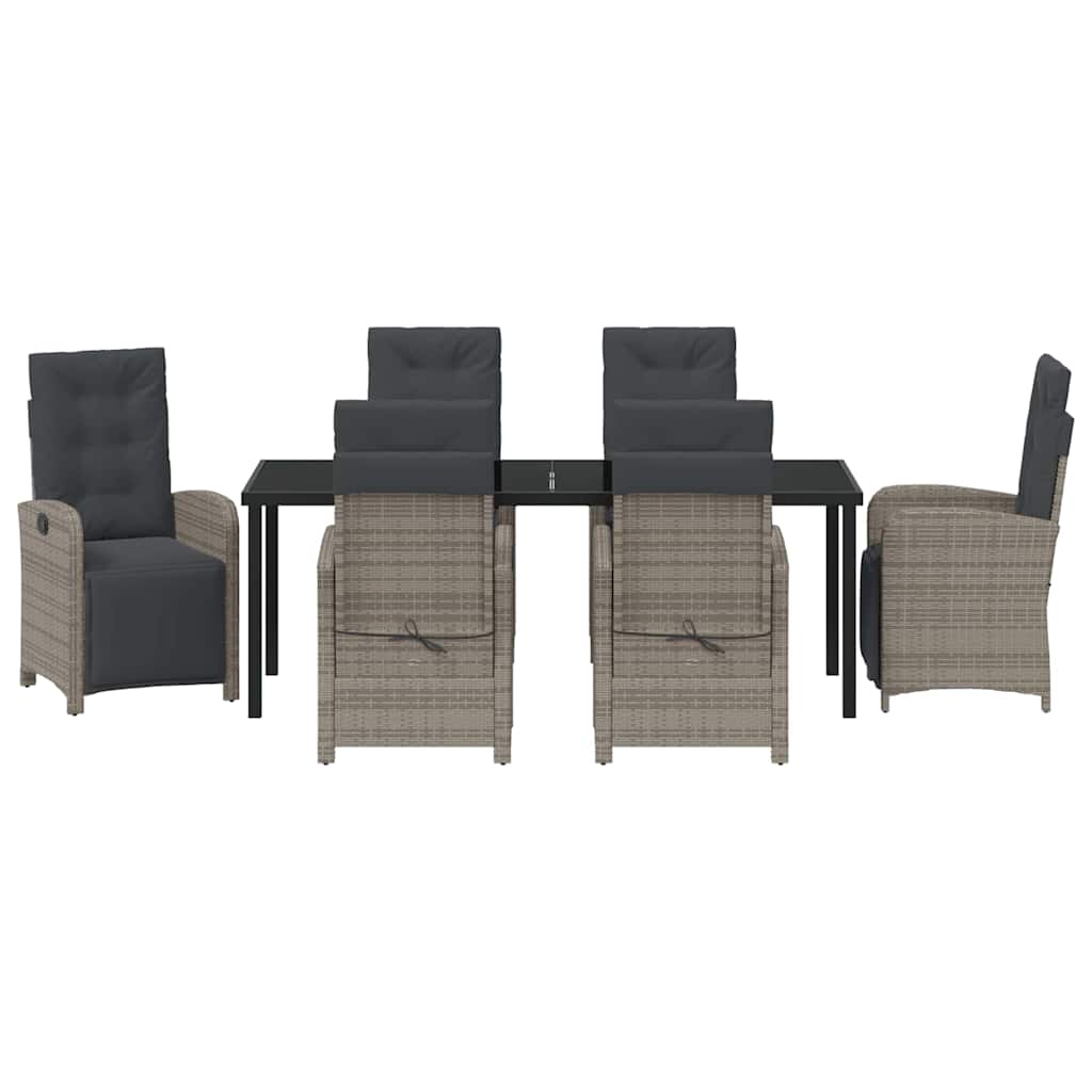 Have Spisebordssæt 7 stk. Grå polyrattan
