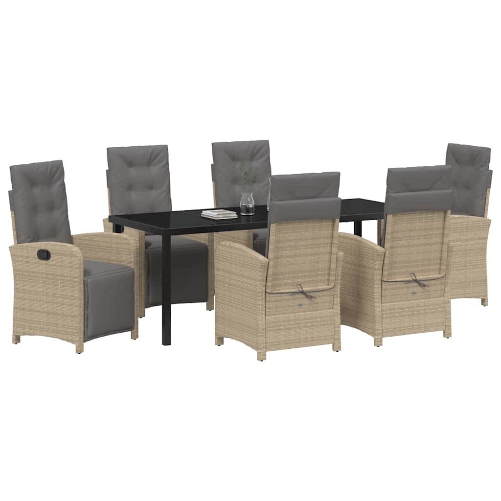 Have Spisebordssæt 7 stk. Beige polyrattan