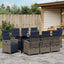 Have Spisebordssæt 9 stk. Grå polyrattan