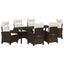 Have Spisebordssæt 7 stk. Brun polyrattan