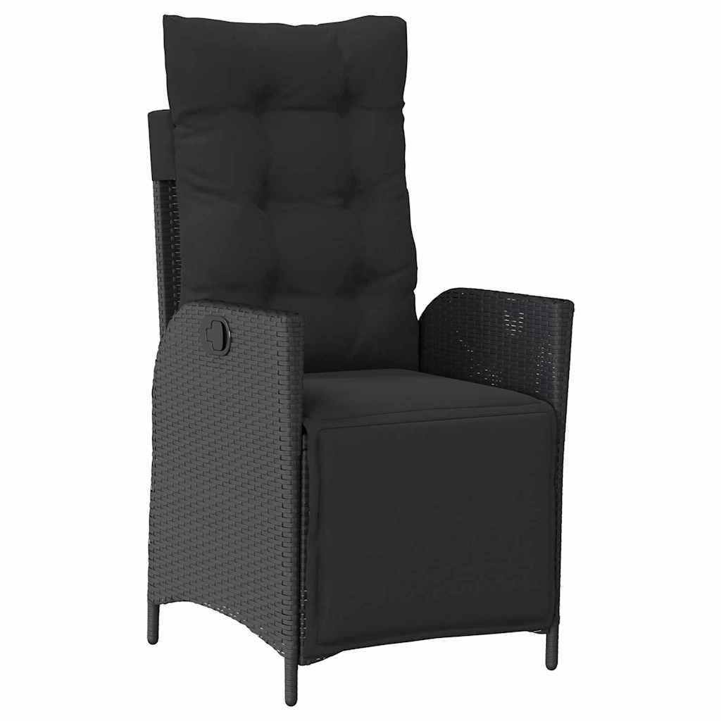Have Spisebordssæt 7 stk. Sort polyrattan
