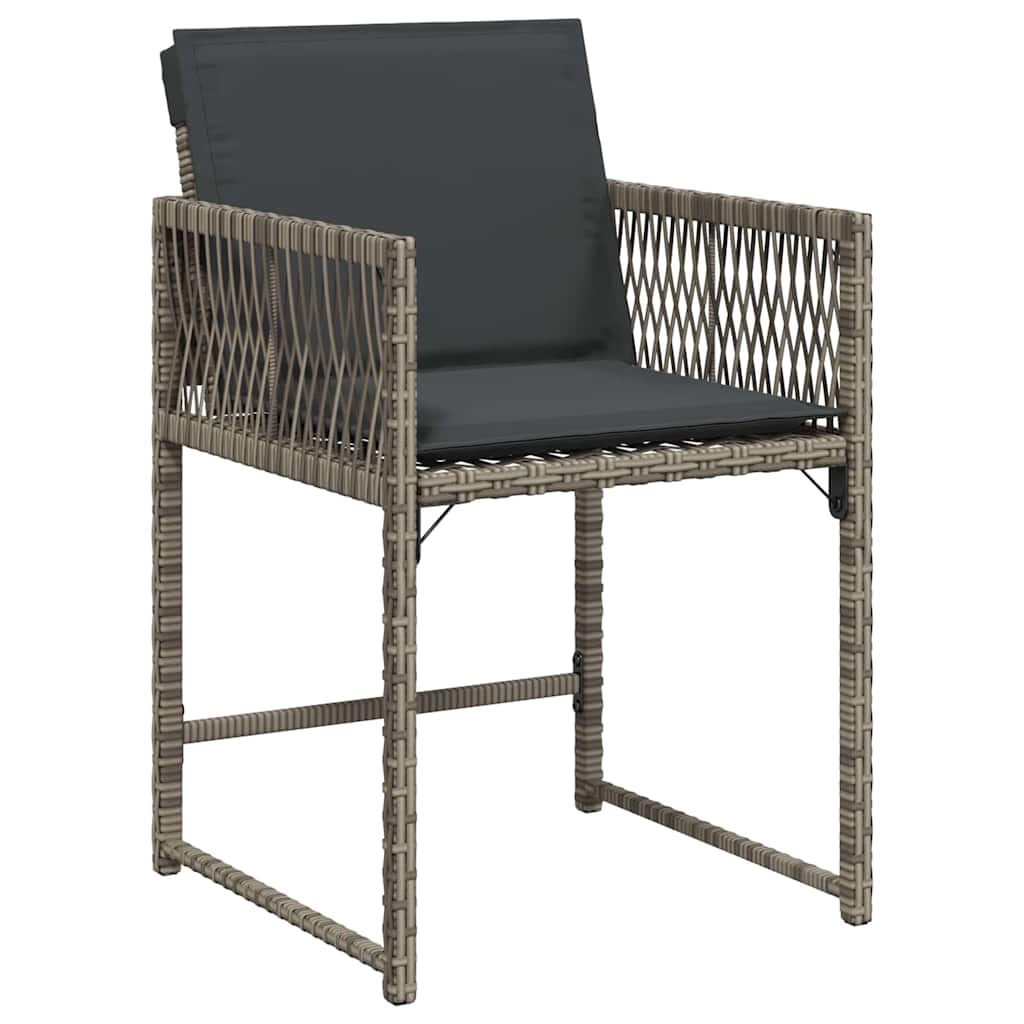 Have Spisebordssæt 9 stk. Grå polyrattan