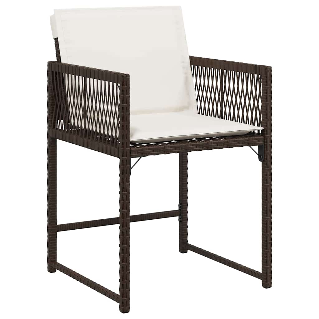 Have Spisebordssæt 9 stk. Brun polyrattan