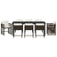 Have Spisebordssæt 9 stk. Brun polyrattan