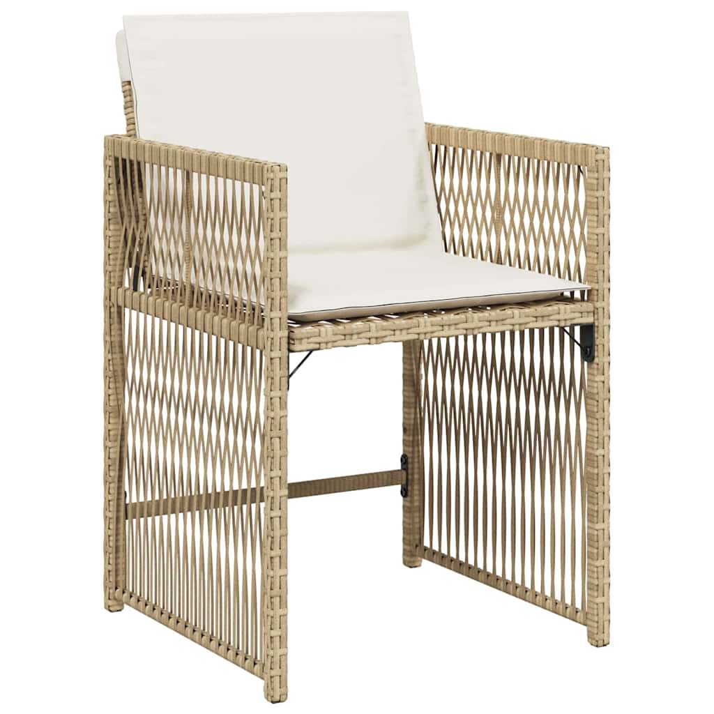 Have Spisebordssæt 9 stk. Beige polyrattan