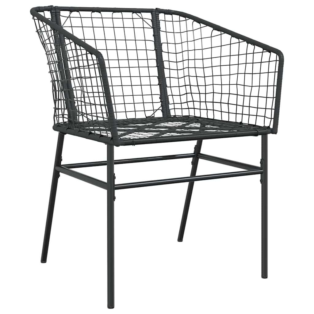 Have Spisebordssæt 9 stk. Sort polyrattan