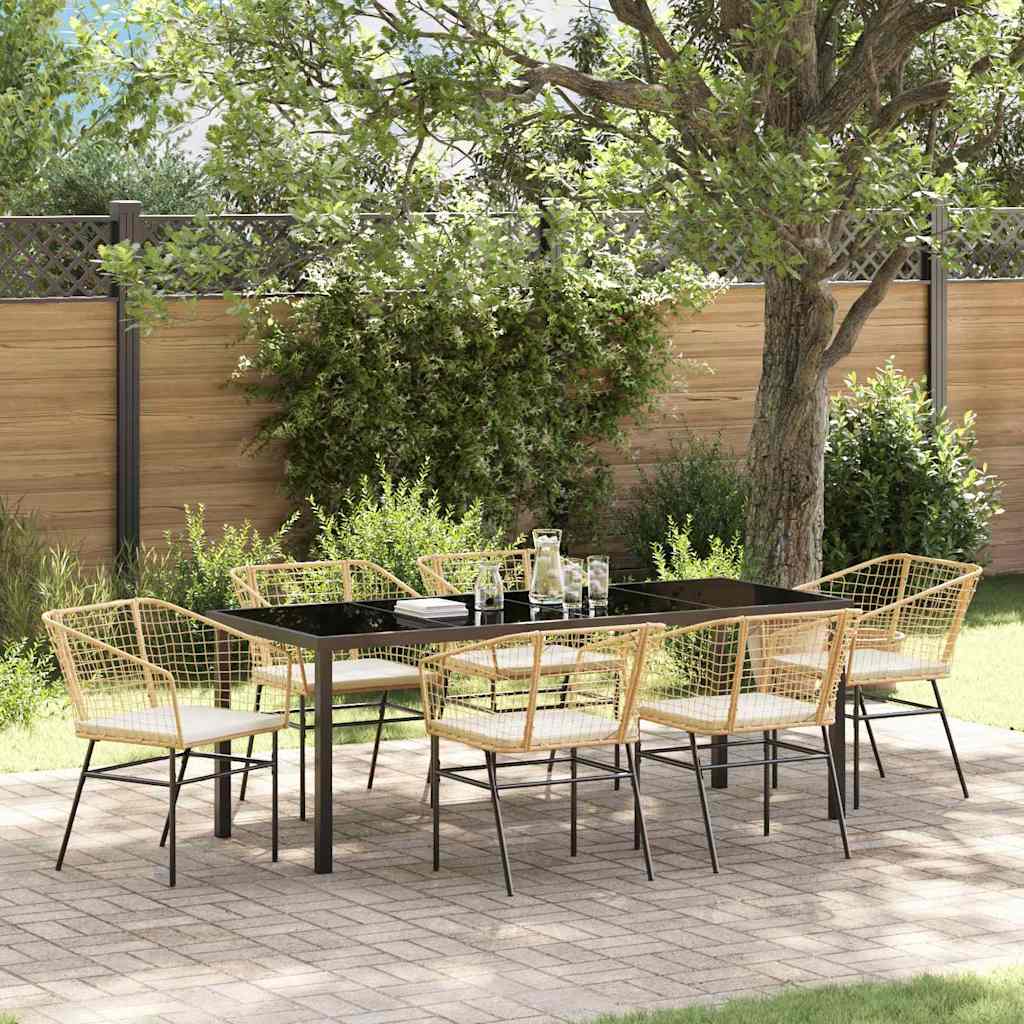 Have Spisebordssæt 7 stk. Brun polyrattan