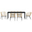 Have Spisebordssæt 7 stk. Brun polyrattan