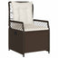 Have Spisebordssæt 9 stk. Brun polyrattan