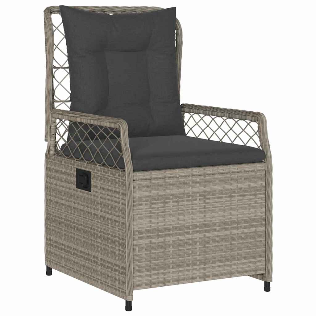 Have Spisebordssæt 9 stk. Lysegrå polyrattan
