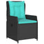 Have Spisebordssæt 7 stk. Sort Poly rattan