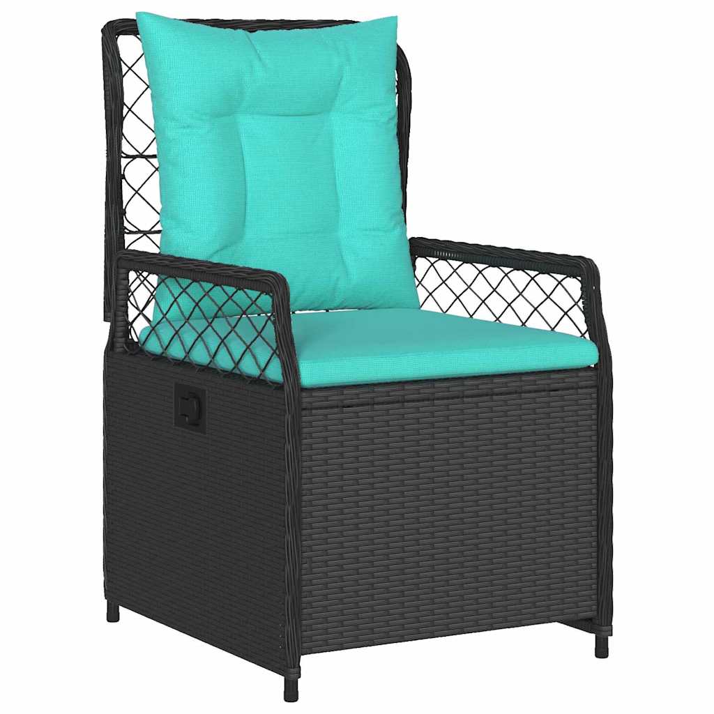 Have Spisebordssæt 5 stk. Sort polyrattan