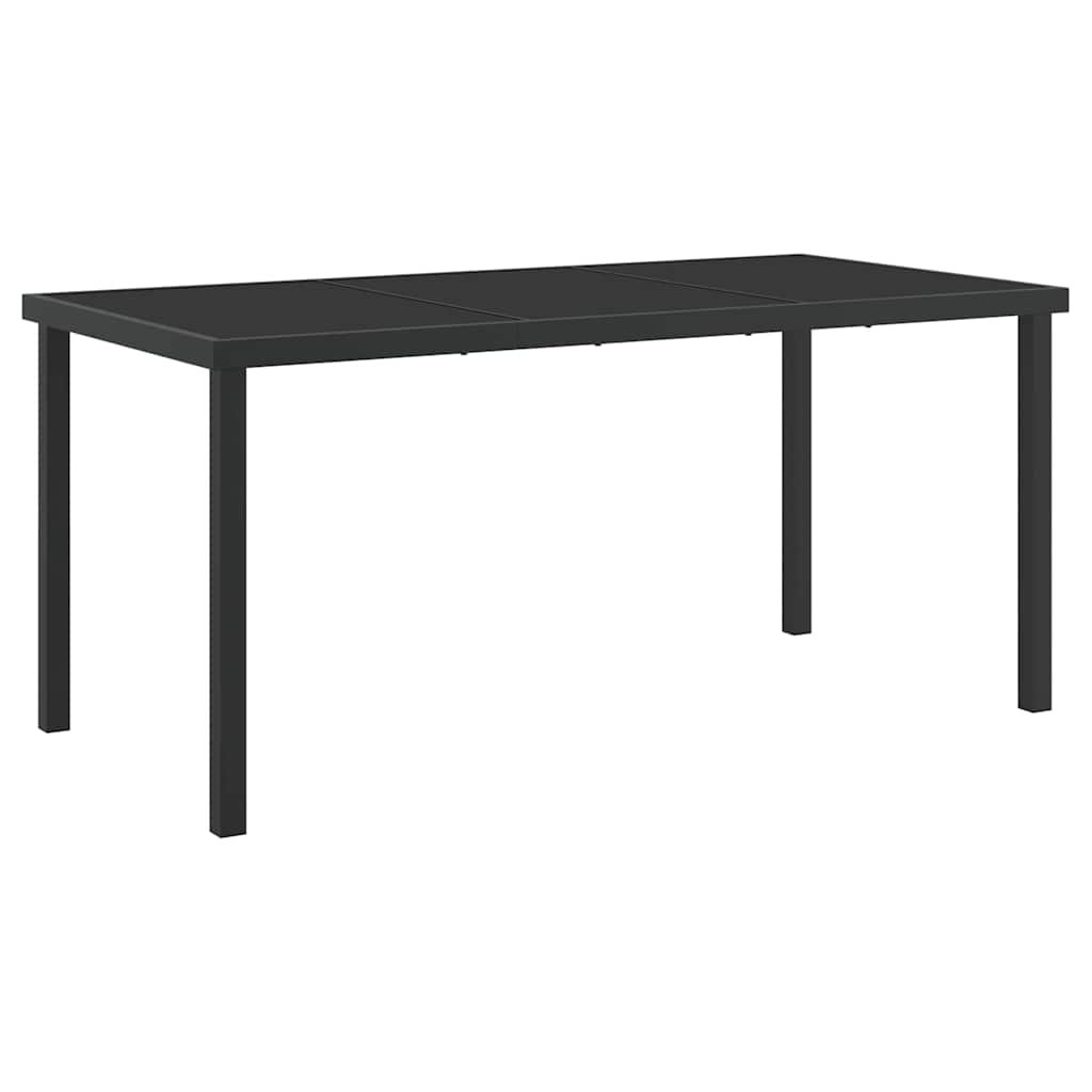 Have Spisebordssæt 7 stk. Sort polyrattan