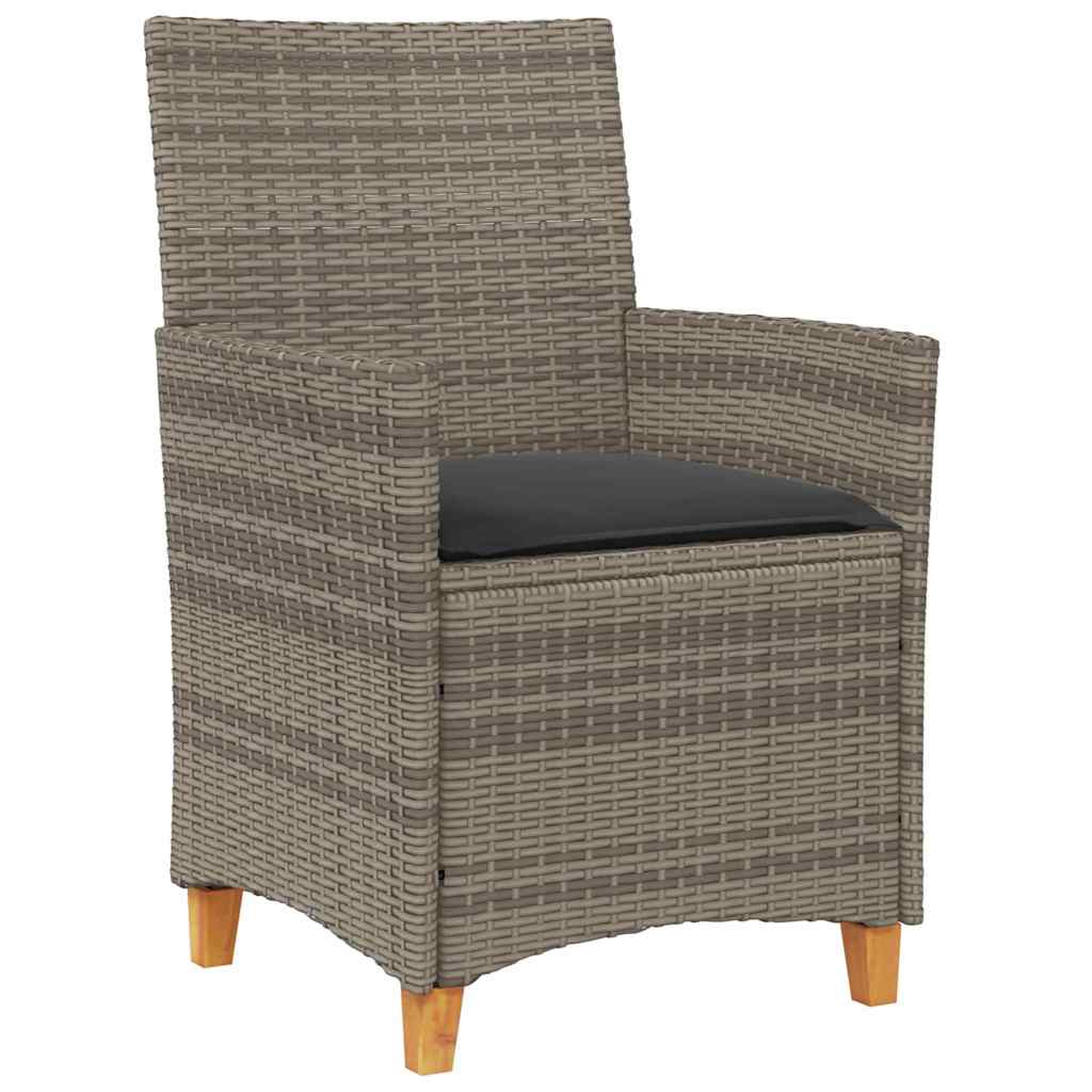 Have Spisebordssæt 9 stk. Grå polyrattan
