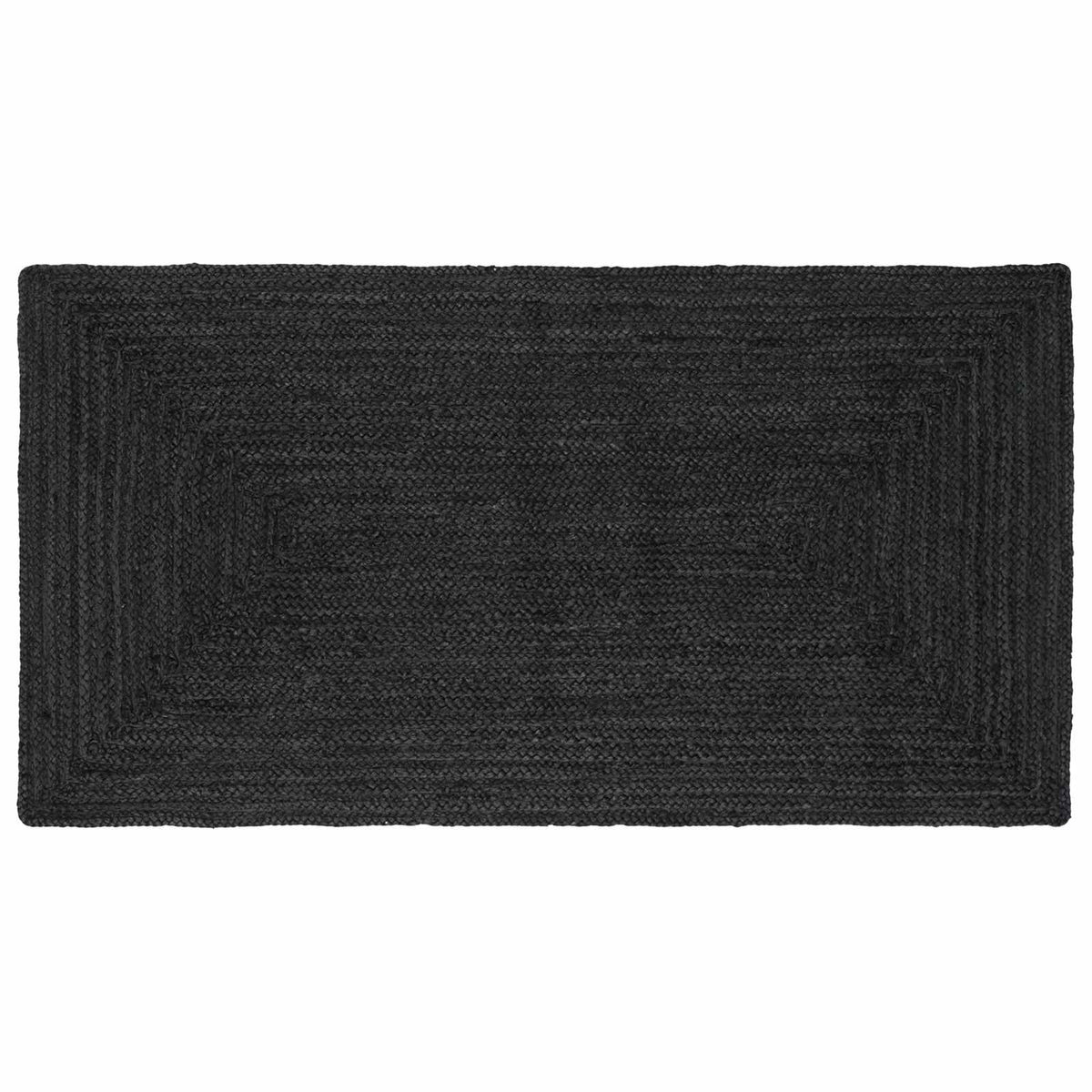 Område tæppe Mørkegrå 80 x 150 cm Jute