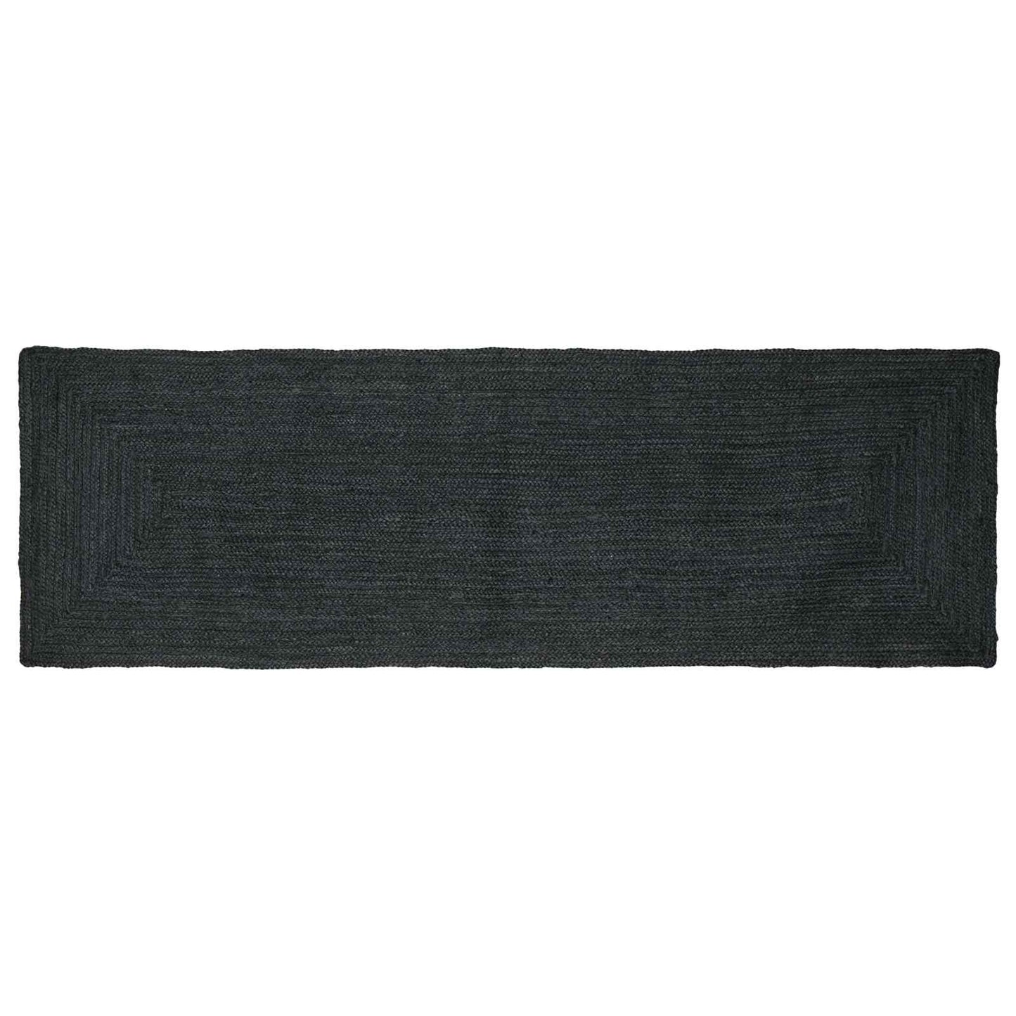 Område tæppe Mørkegrå 80 x 250 cm Jute
