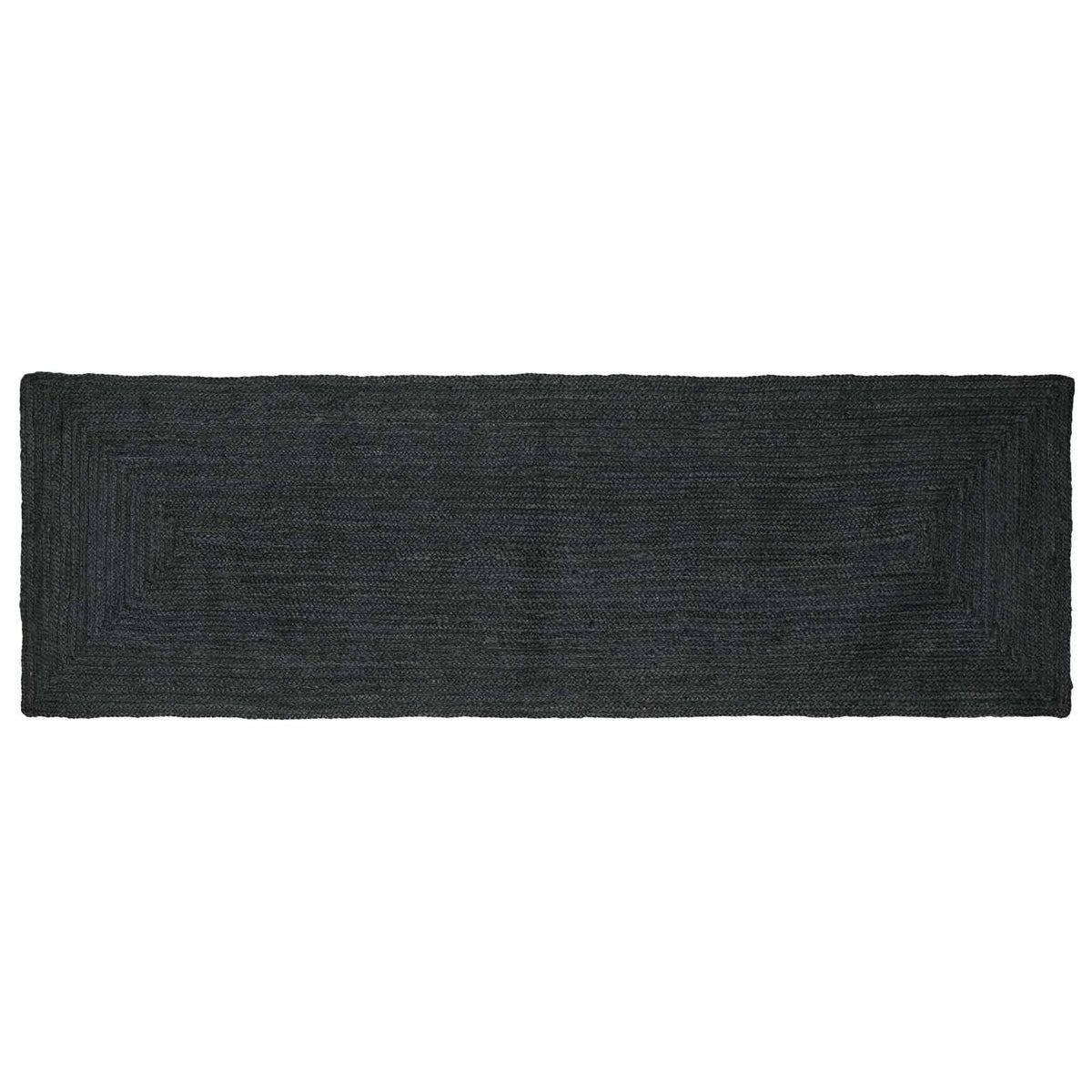 Område tæppe Mørkegrå 80 x 300 cm Jute