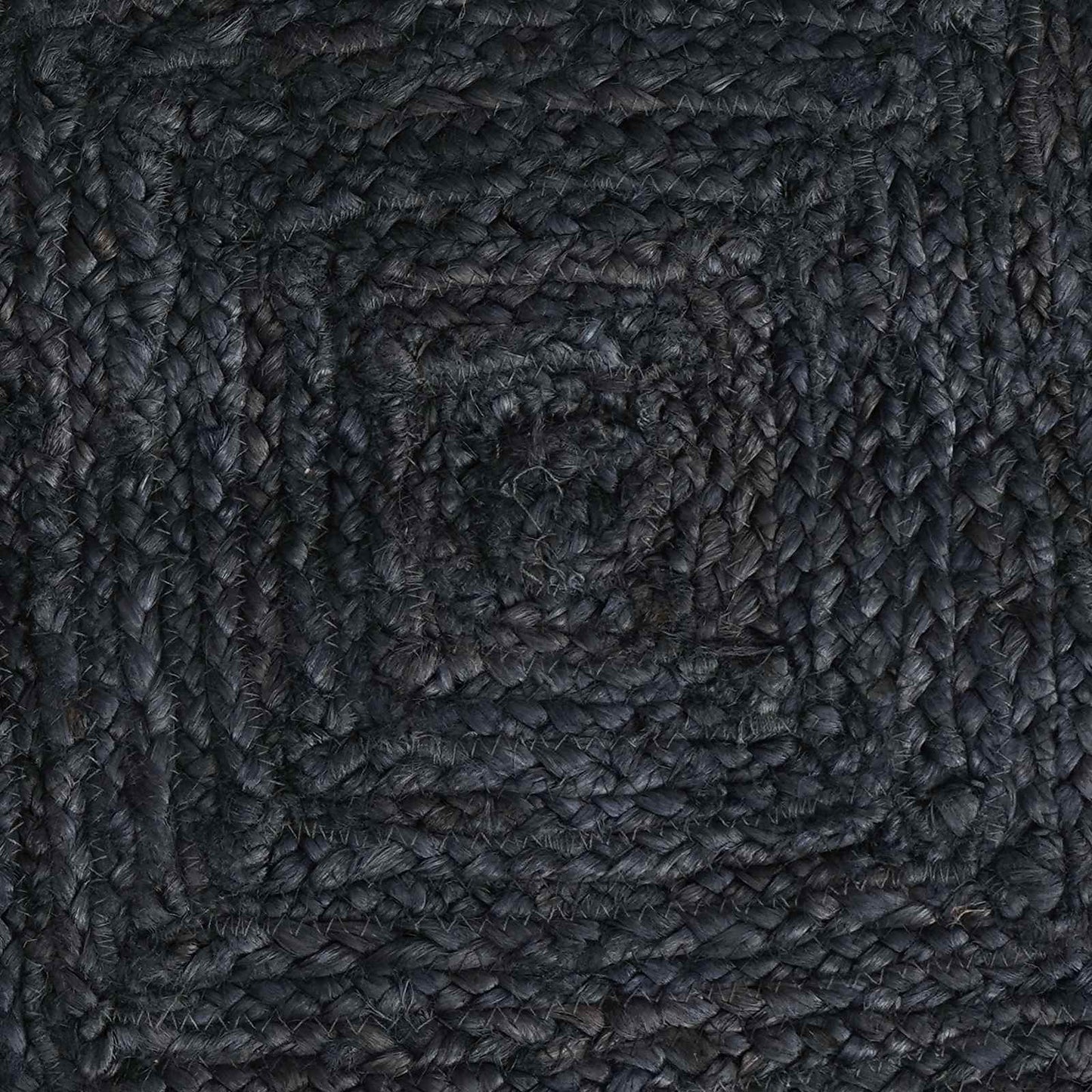 Område tæppe Mørkegrå 120 x 120 cm Jute