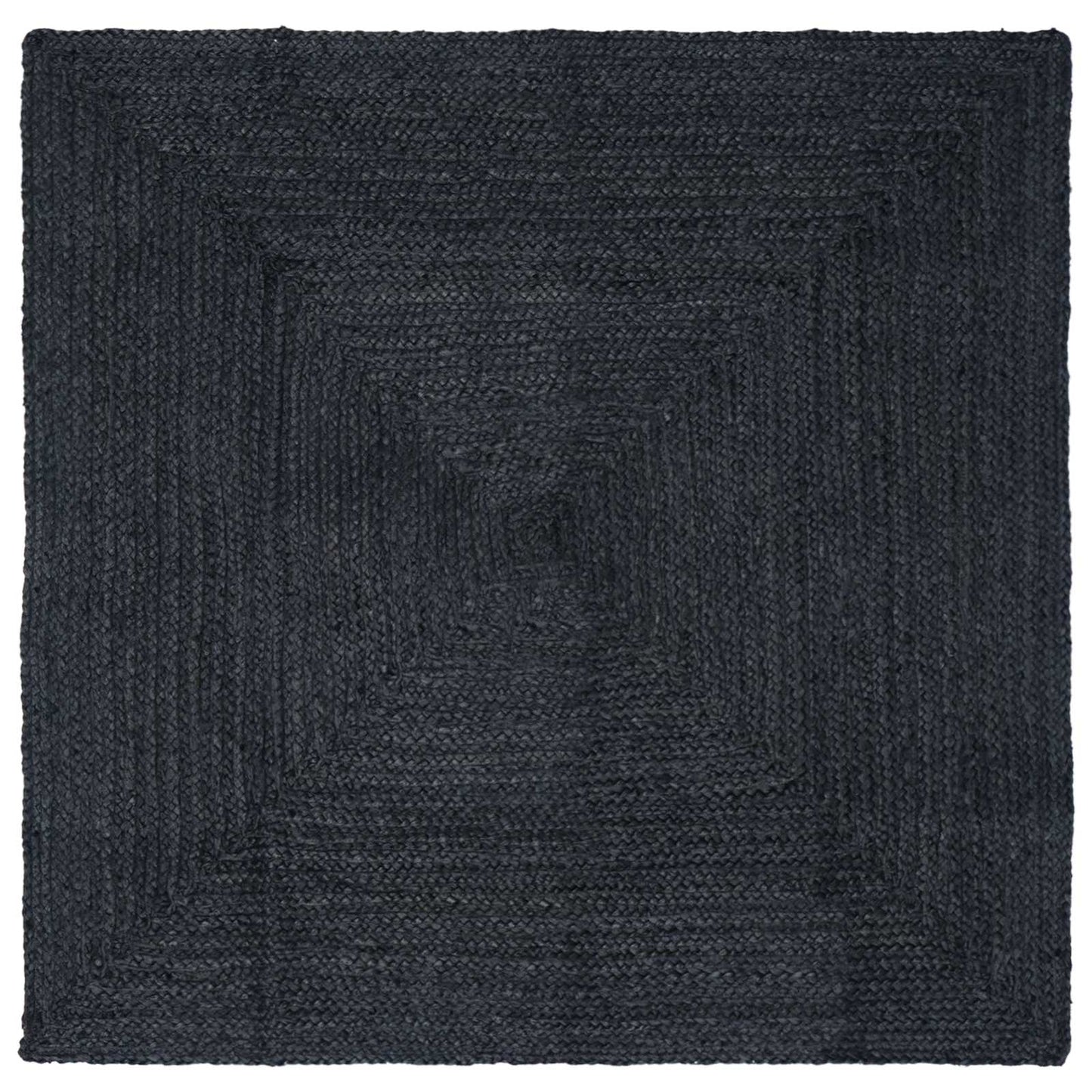 Område tæppe Mørkegrå 240 x 240 cm Jute