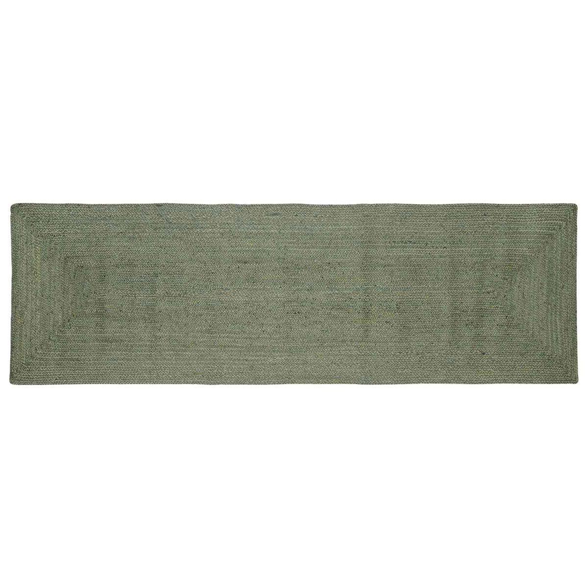 Område tæppe Olivengrøn 80 x 200 cm Jute