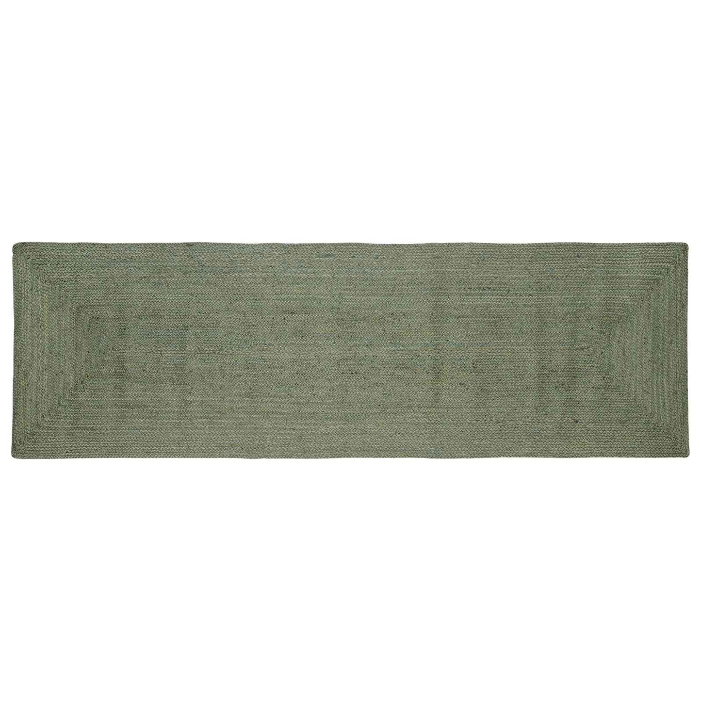 Område tæppe Olivengrøn 80 x 300 cm Jute