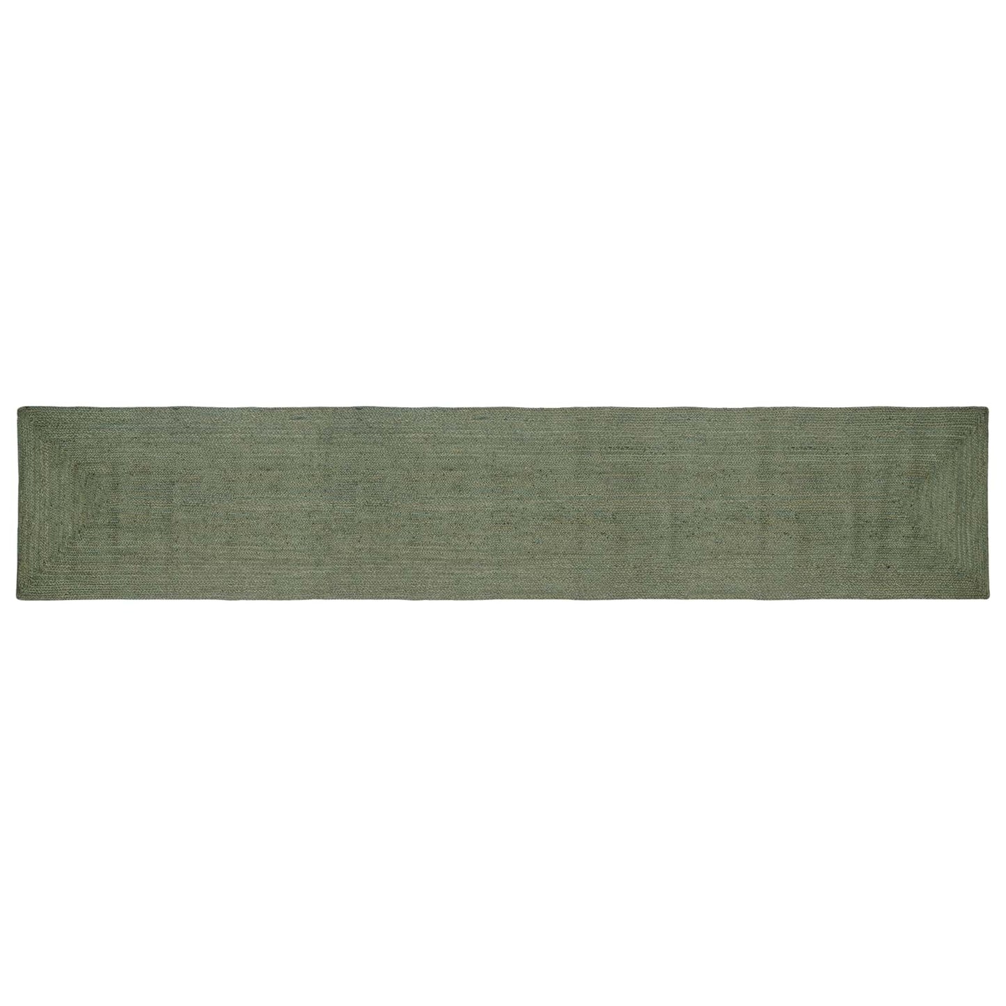 Område tæppe Olivengrøn 80 x 400 cm Jute