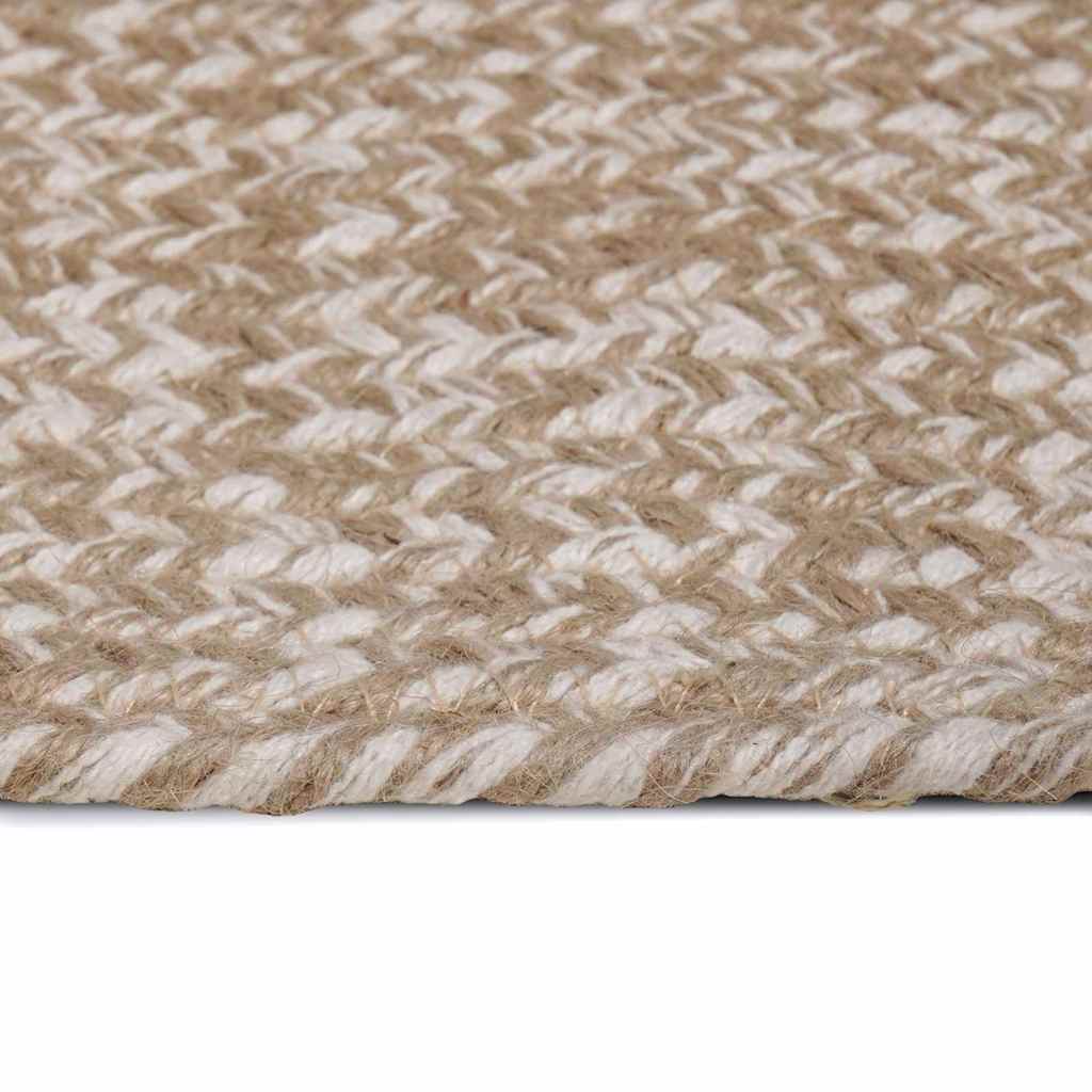 Område tæppe Natur og hvid 60 x 400 cm Jute