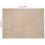 Område tæppe Natur og hvid 160 x 230 cm Jute