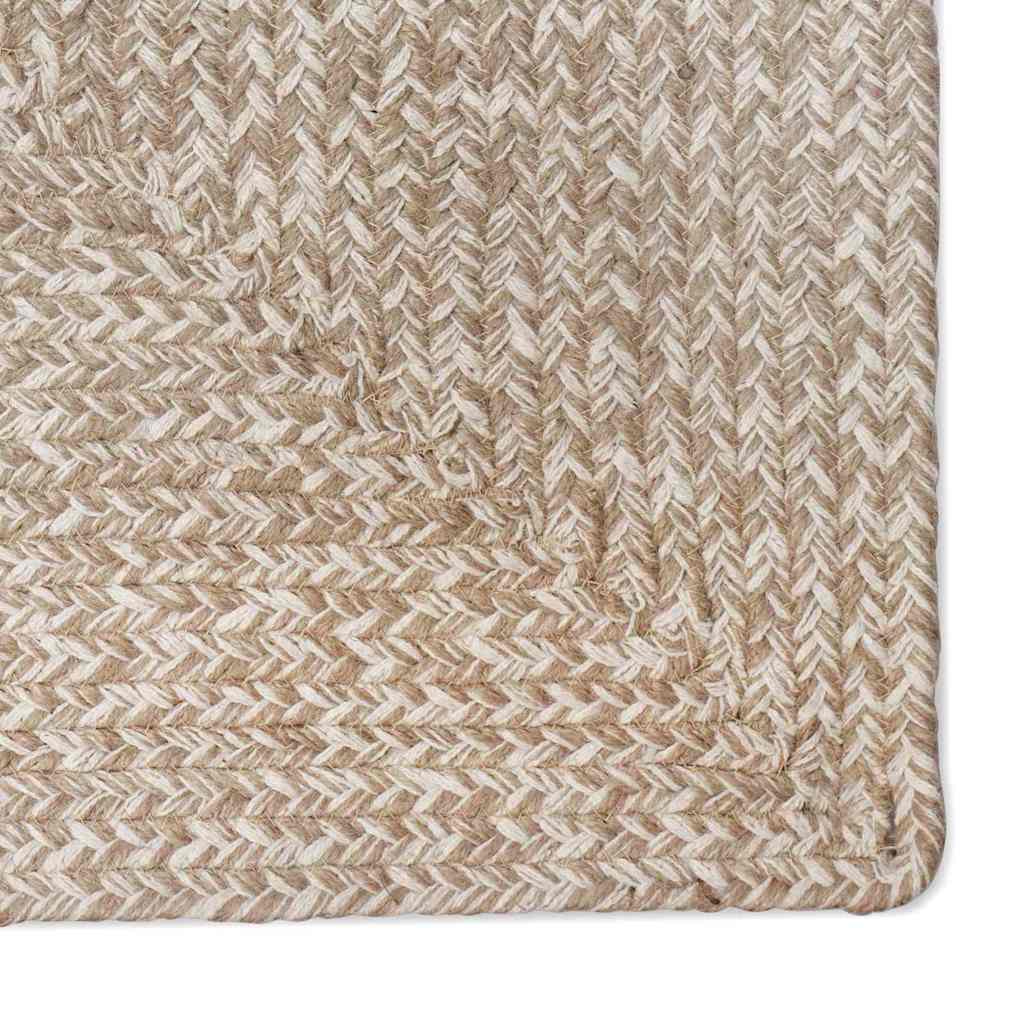 Område tæppe Natur og hvid 200 x 290 cm Jute