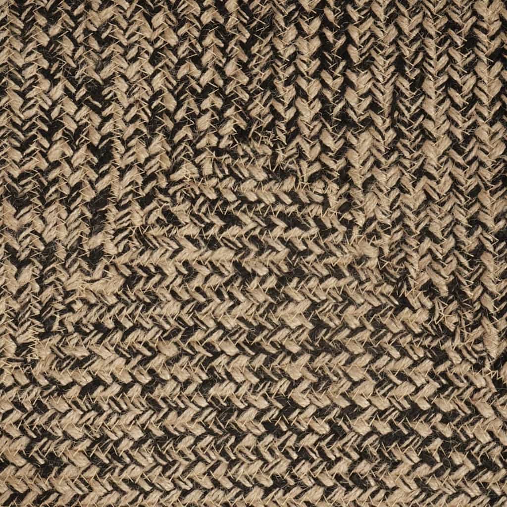 Område tæppe Naturfarvet og sort 160 x 230 cm Jute