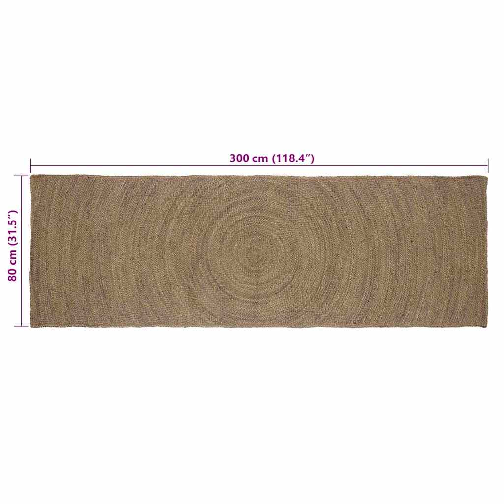 Områdetæpper Grå 80 x 300 cm Jute