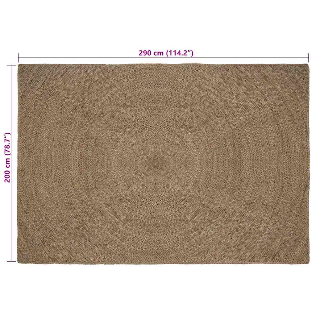 Områdetæpper Grå 200 x 290 cm Jute